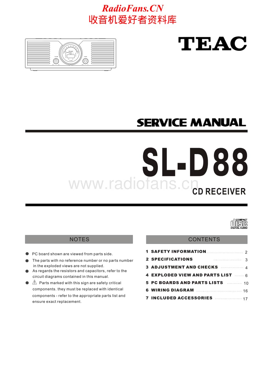 Teac-SL-D88-Service-Manual电路原理图.pdf_第1页