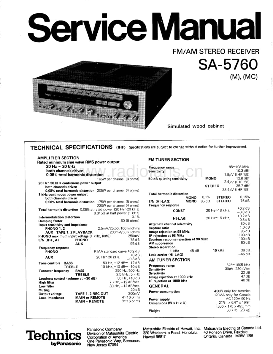 Technics-SA-5760-Service-Manual电路原理图.pdf_第1页