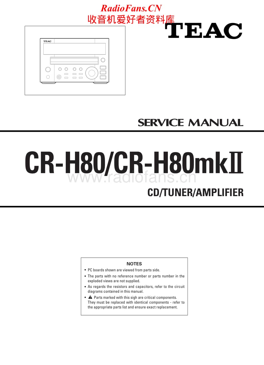 Teac-CR-H80-Mk2-Service-Manual电路原理图.pdf_第1页