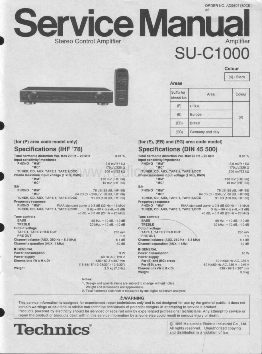 Technics-SUC-1000-Schematics电路原理图.pdf_第1页
