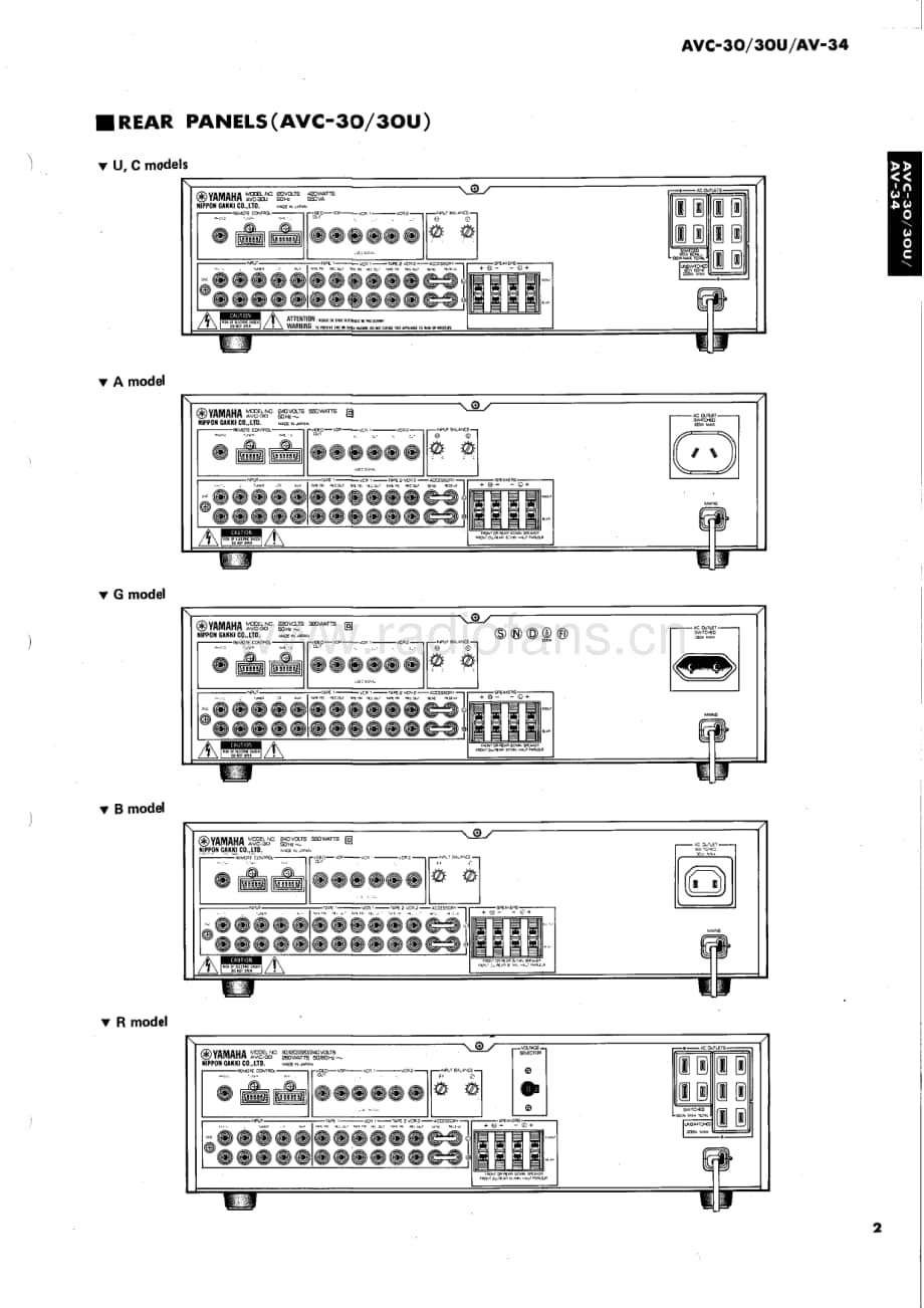 Yamaha-AVC-34-Service-Manual电路原理图.pdf_第3页