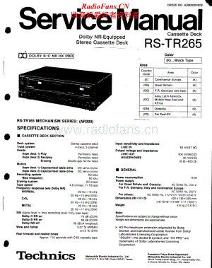 Technics-RSTR-265-Service-Manual电路原理图.pdf