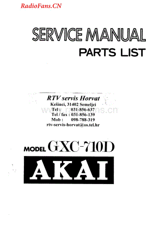 Akai-GXC710D-tape-sch维修电路图 手册.pdf