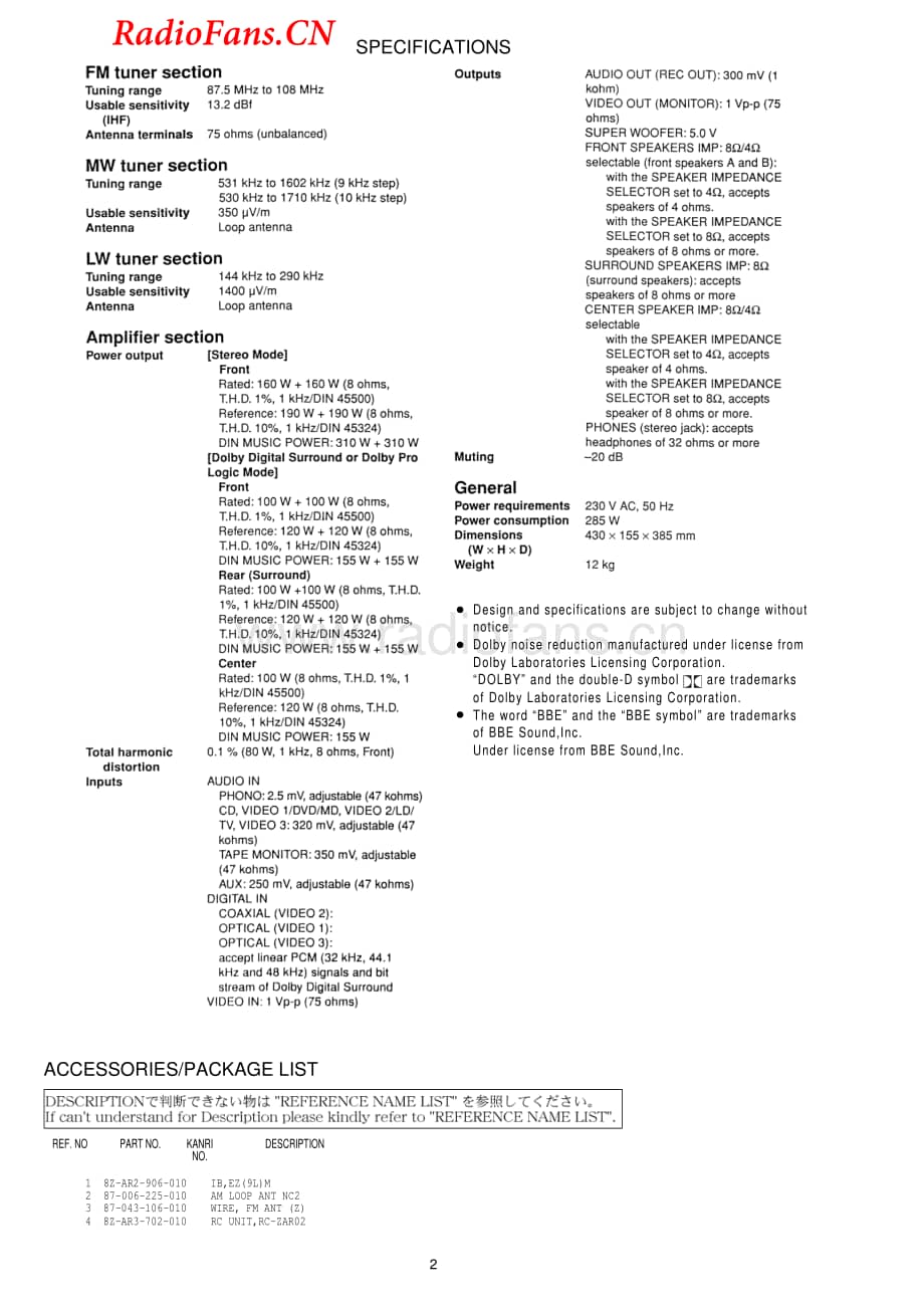 Aiwa-AVDV75-avr-sm维修电路图 手册.pdf_第2页