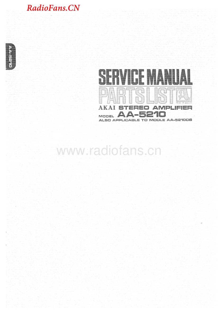 Akai-AA5210DB-rec-sm维修电路图 手册.pdf_第1页