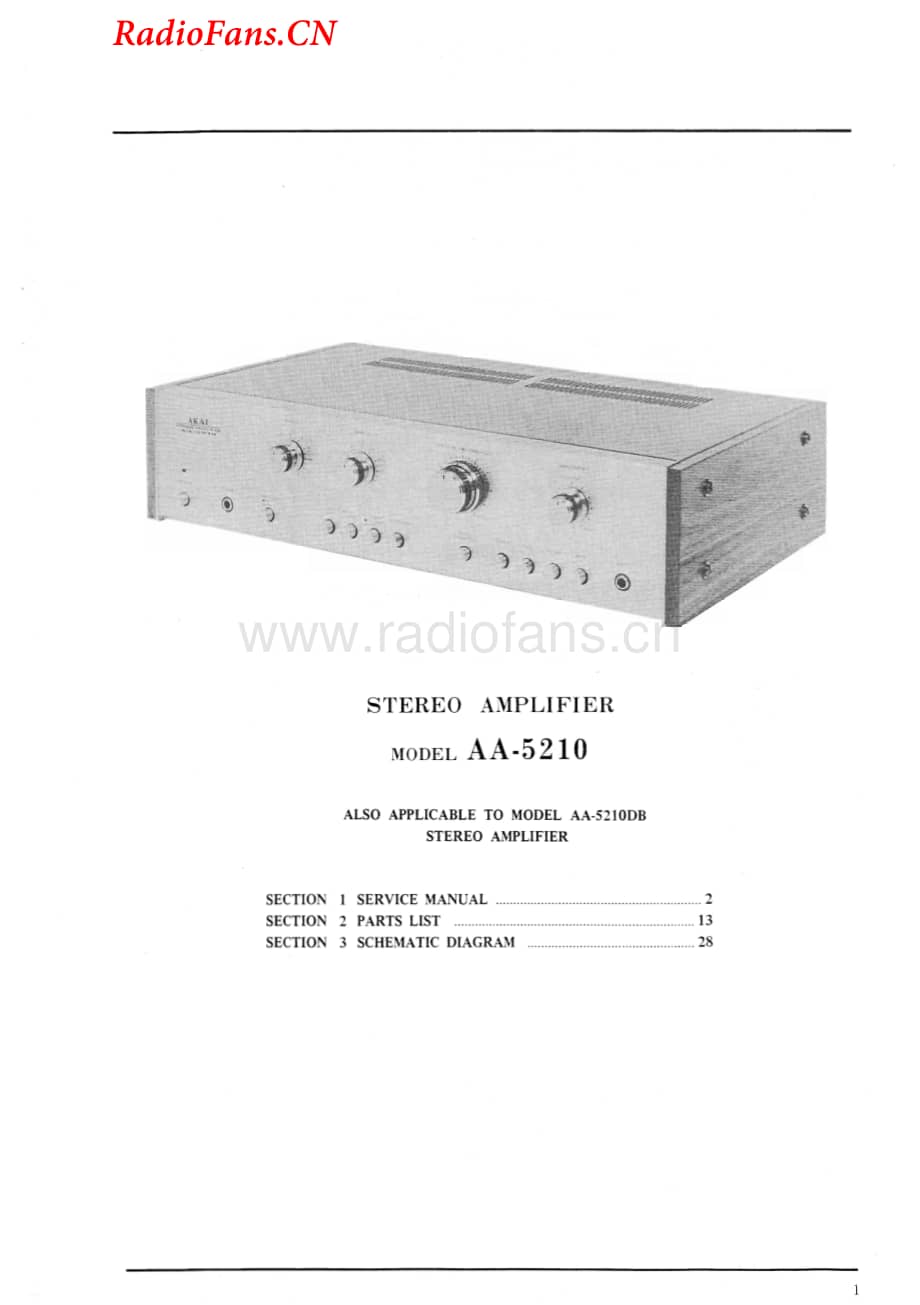 Akai-AA5210DB-rec-sm维修电路图 手册.pdf_第2页