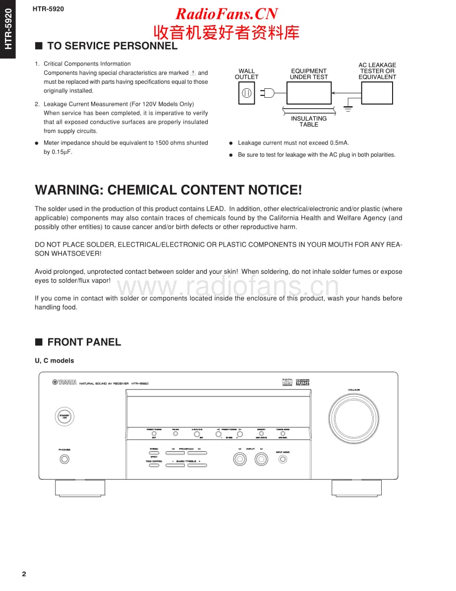 Yamaha-HTR-5920-Service-Manual电路原理图.pdf_第2页