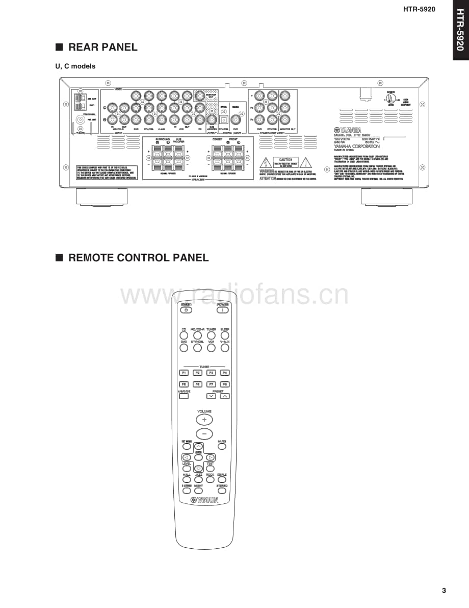 Yamaha-HTR-5920-Service-Manual电路原理图.pdf_第3页