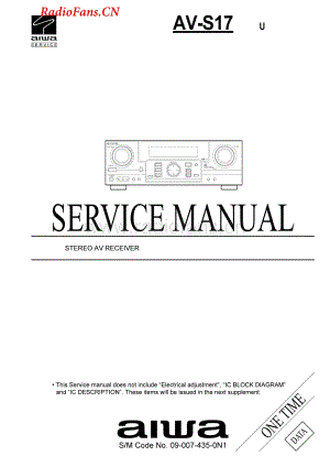Aiwa-AVS17-avr-sm维修电路图 手册.pdf