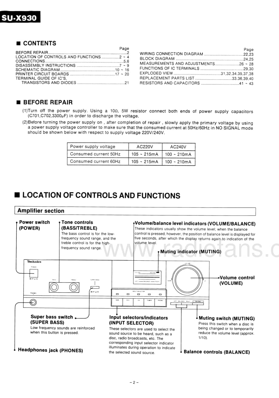 Technics-SUX-930-Service-Manual电路原理图.pdf_第2页