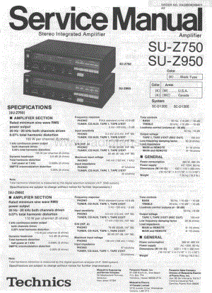 Technics-SUZ-750-950-Service-Manual电路原理图.pdf