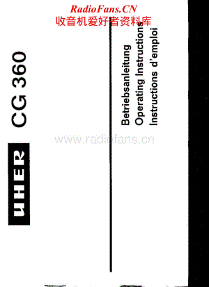 Uher-CG-360-Owners-Manual电路原理图.pdf