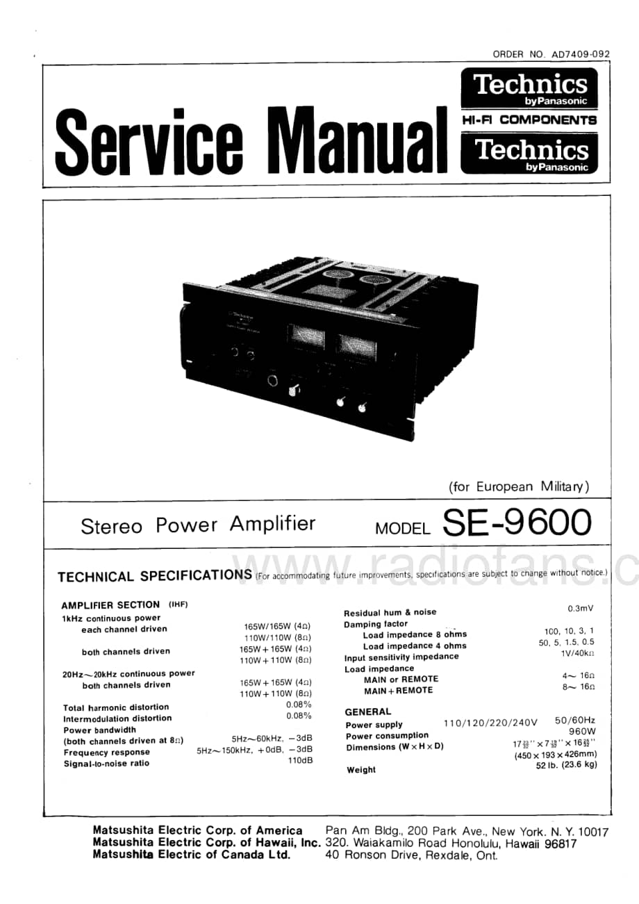 Technics-SE-9600-Service-Manual电路原理图.pdf_第1页