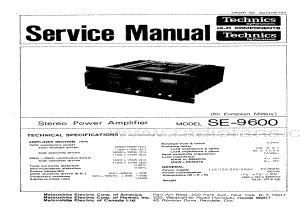 Technics-SE-9600-Service-Manual电路原理图.pdf