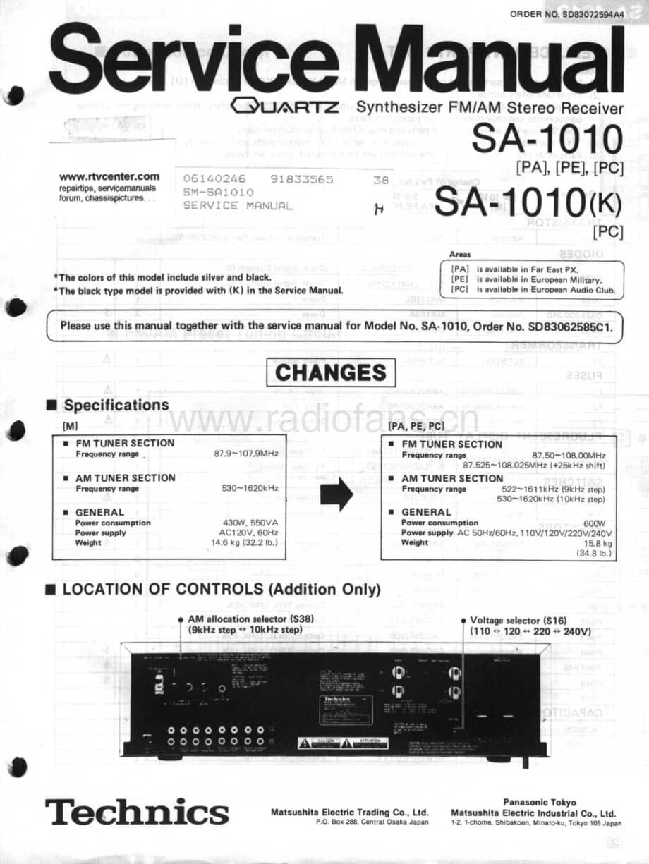 Technics-SA-1010-Service-Manual电路原理图.pdf_第1页