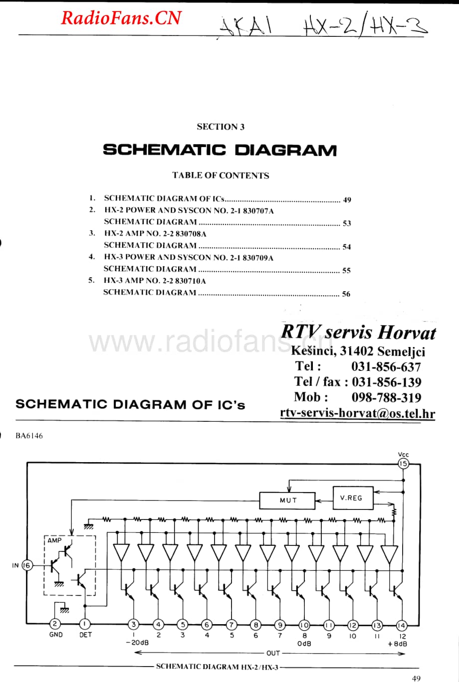Akai-HX2-tape-sch维修电路图 手册.pdf_第1页