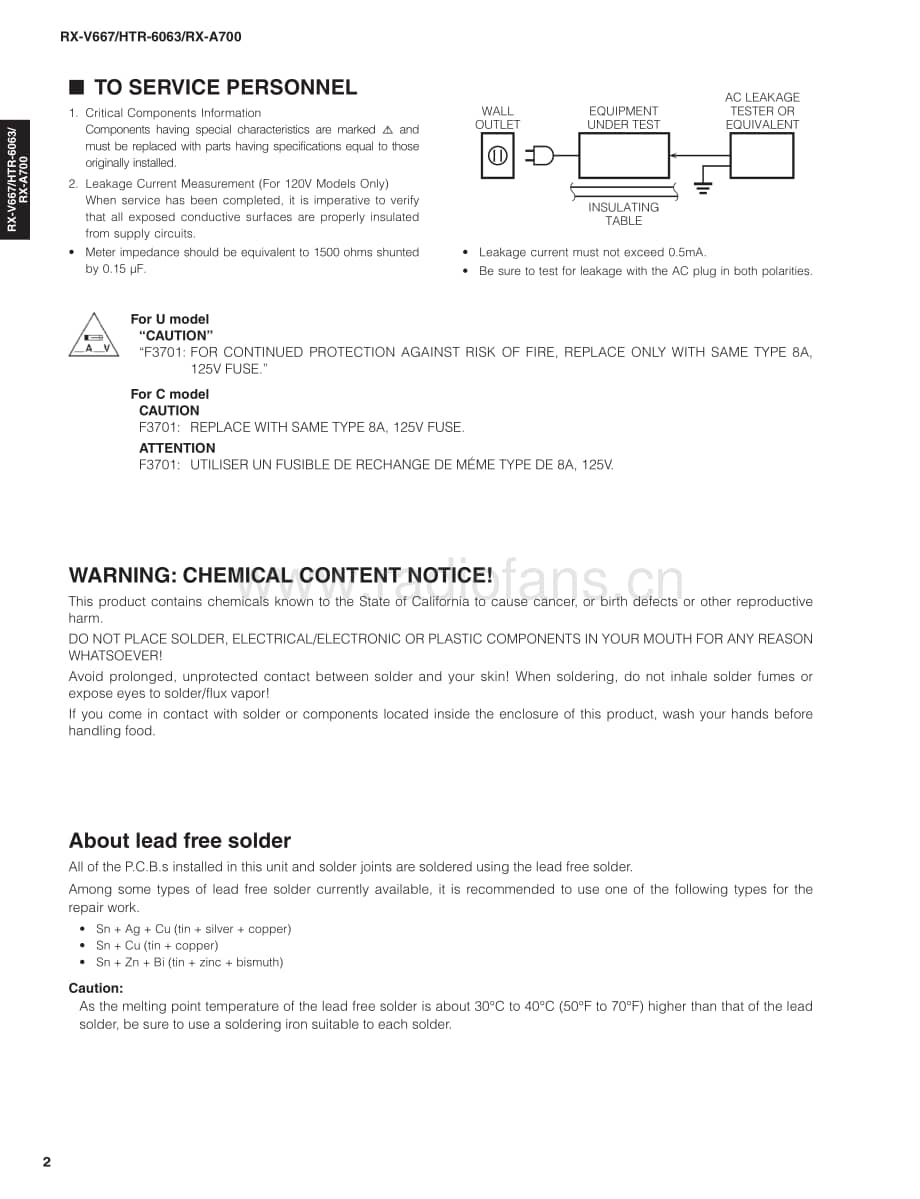 Yamaha-RXA-700-Service-Manual-Part-1电路原理图.pdf_第2页
