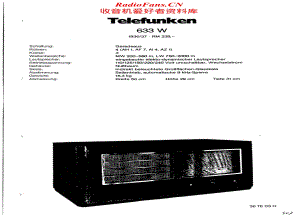 Telefunken-633-W-Schematic电路原理图.pdf