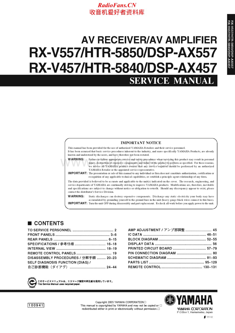 Yamaha-HTR-5840-5850-Service-Manual电路原理图.pdf_第1页
