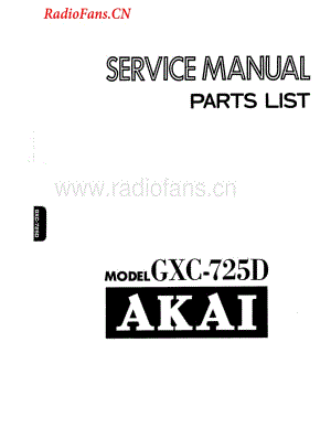 Akai-GXC725D-tape-sm维修电路图 手册.pdf