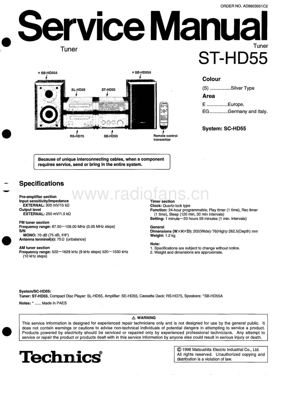 Technics-ST-HD-55-Service-Manual电路原理图.pdf_第1页