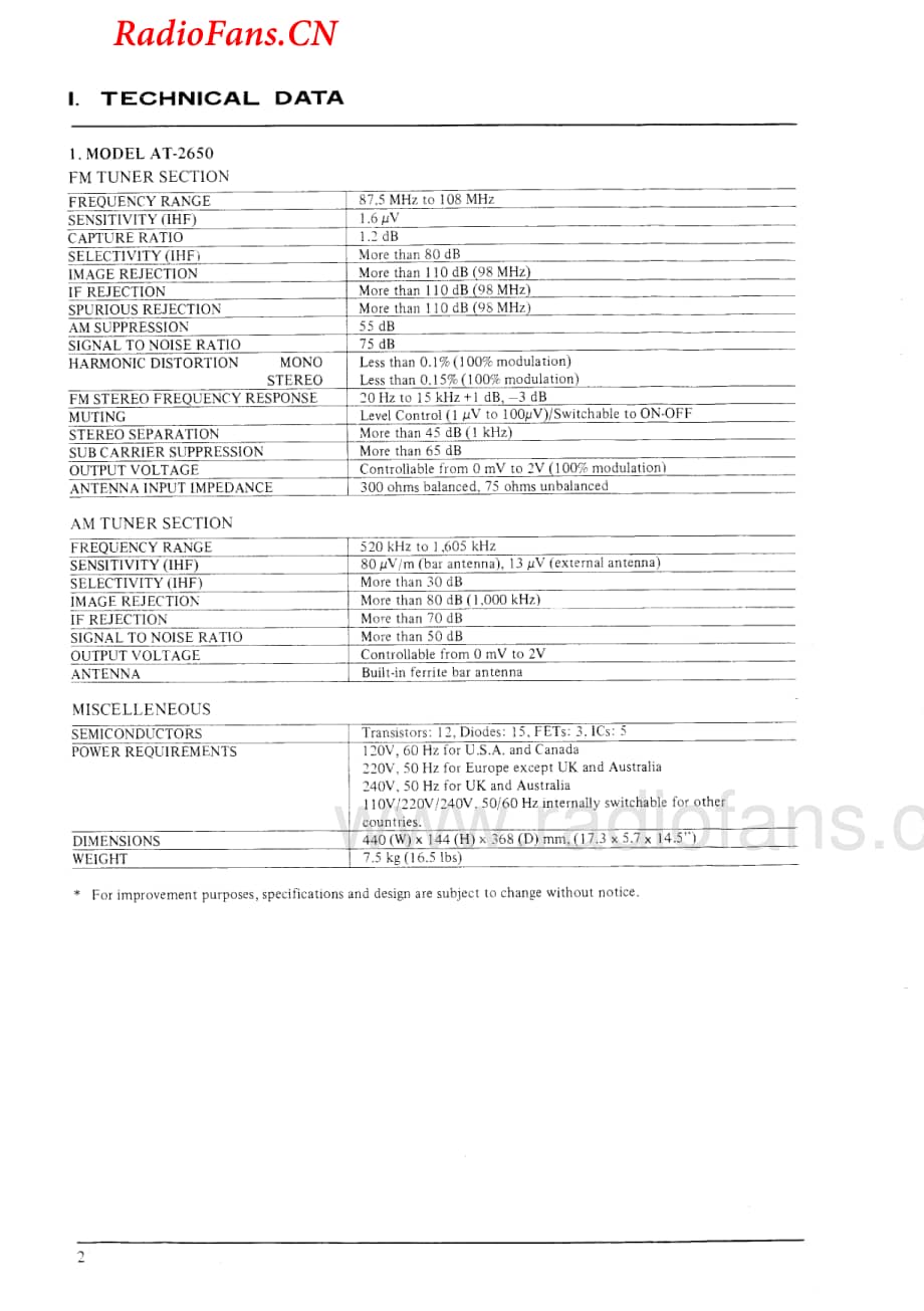 Akai-AM2650-tun-sm维修电路图 手册.pdf_第3页