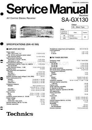 Technics-SAGX-130-Service-Manual电路原理图.pdf