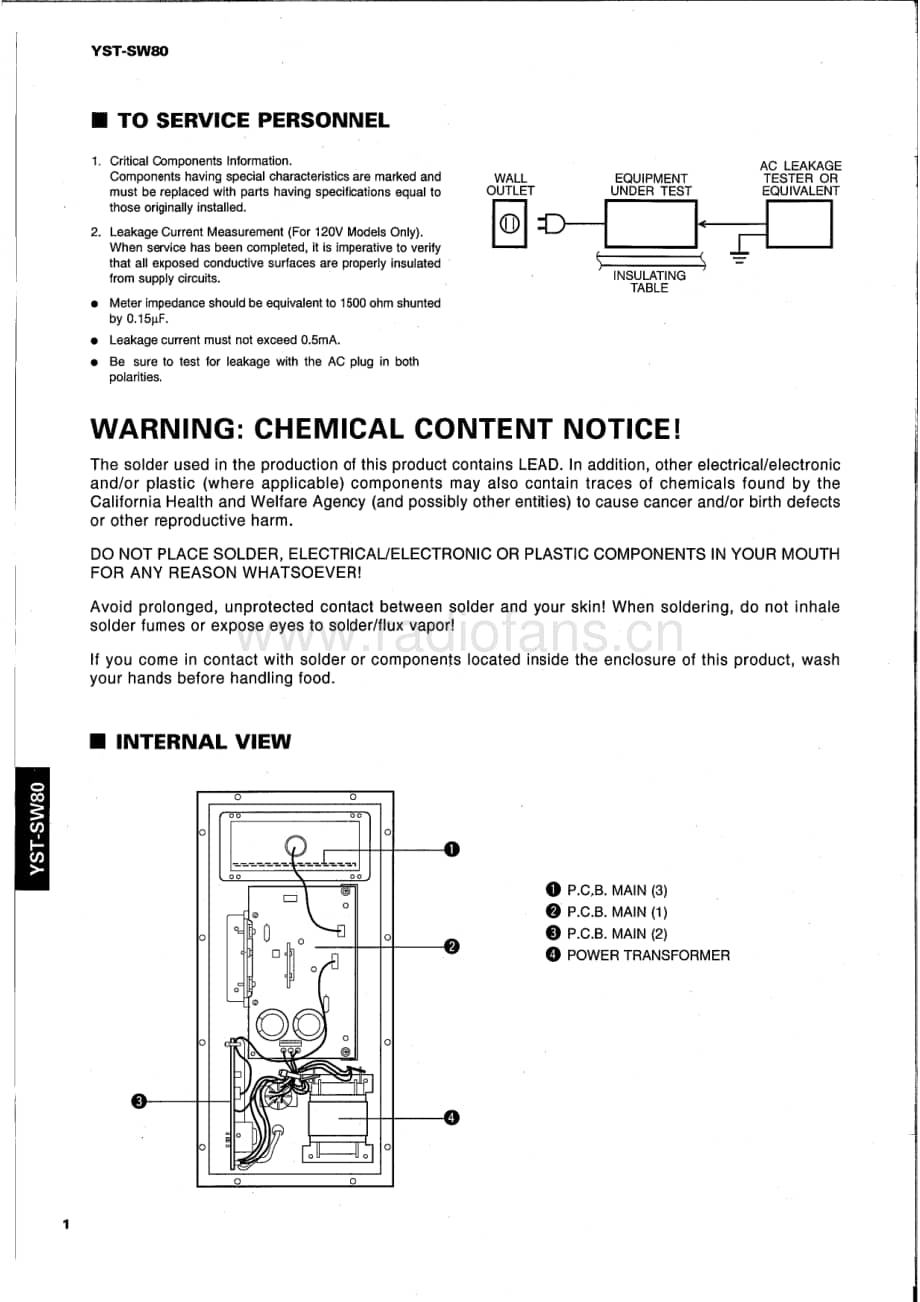 Yamaha-YSTSW-80-Service-Manual电路原理图.pdf_第2页