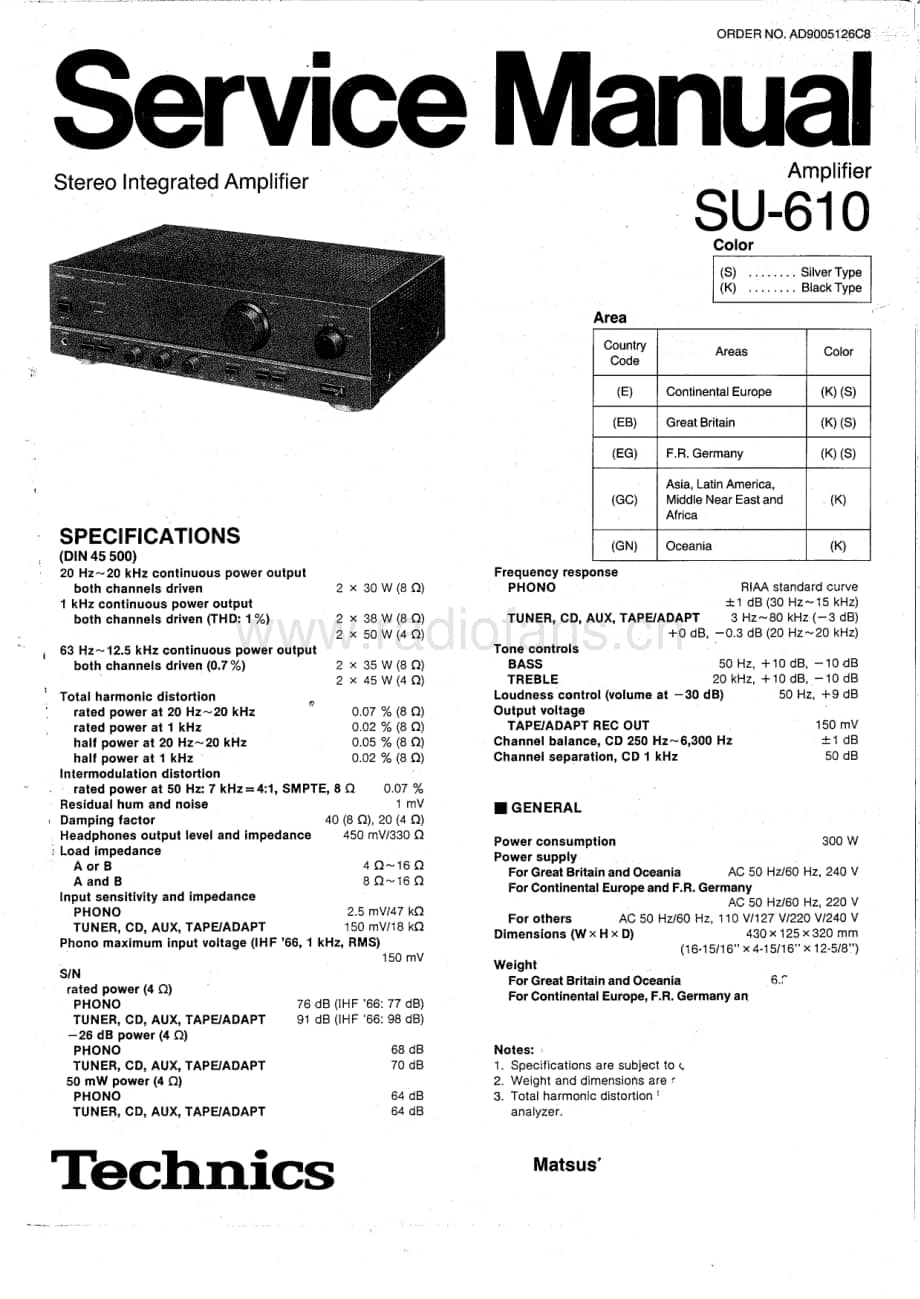 Technics-SU-610-Service-Manual电路原理图.pdf_第1页