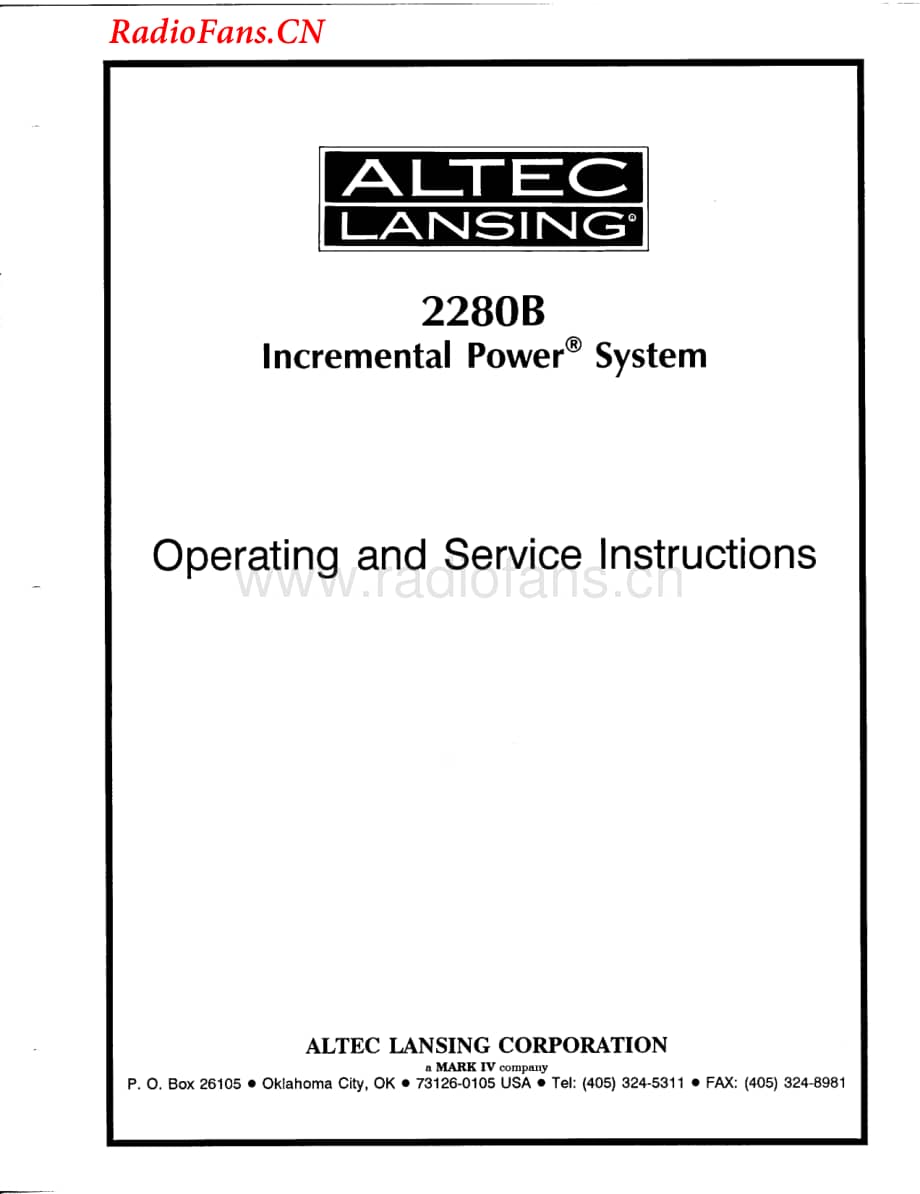 AltecLansing-2280B-pwr-sm维修电路图 手册.pdf_第1页