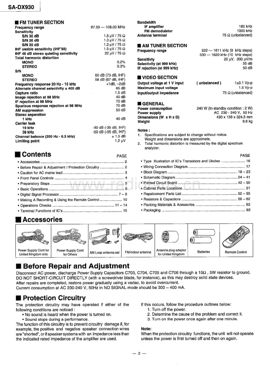 Technics-SADX-930-Service-Manual电路原理图.pdf_第2页