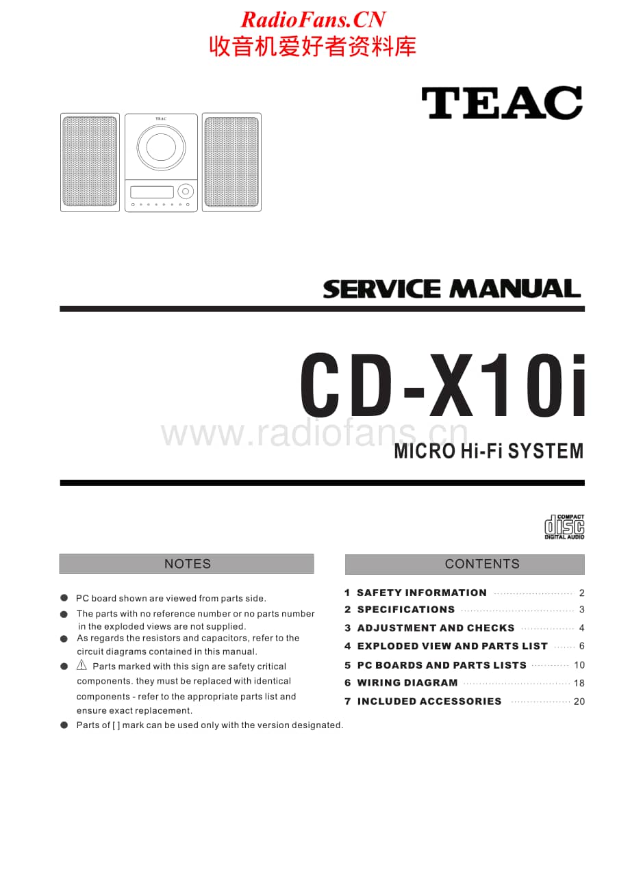 Teac-CD-X10i-Service-Manual电路原理图.pdf_第1页