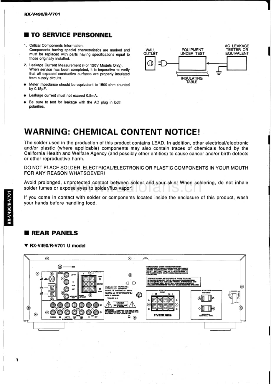 Yamaha-RXV-490-Service-Manual电路原理图.pdf_第2页