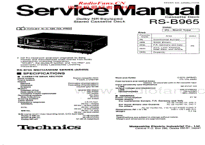 Technics-RSB-965-Service-Manual电路原理图.pdf