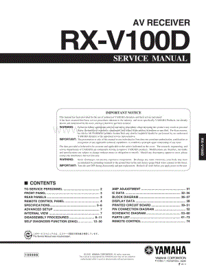 Yamaha-RXV-100-D-Service-Manual电路原理图.pdf