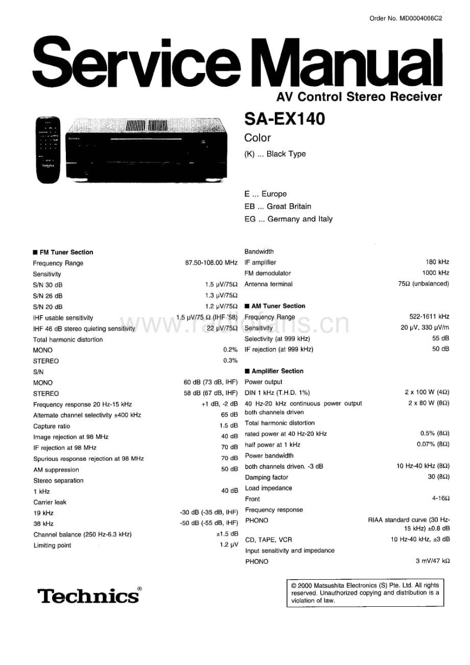 Technics-SAEX-140-Service-Manual电路原理图.pdf_第1页