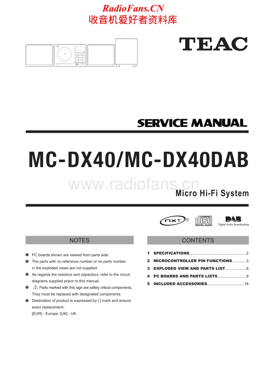 Teac-MC-DX40-DAB-Service-Manual电路原理图.pdf_第1页