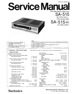 Technics-SA-515-Service-Manual电路原理图.pdf