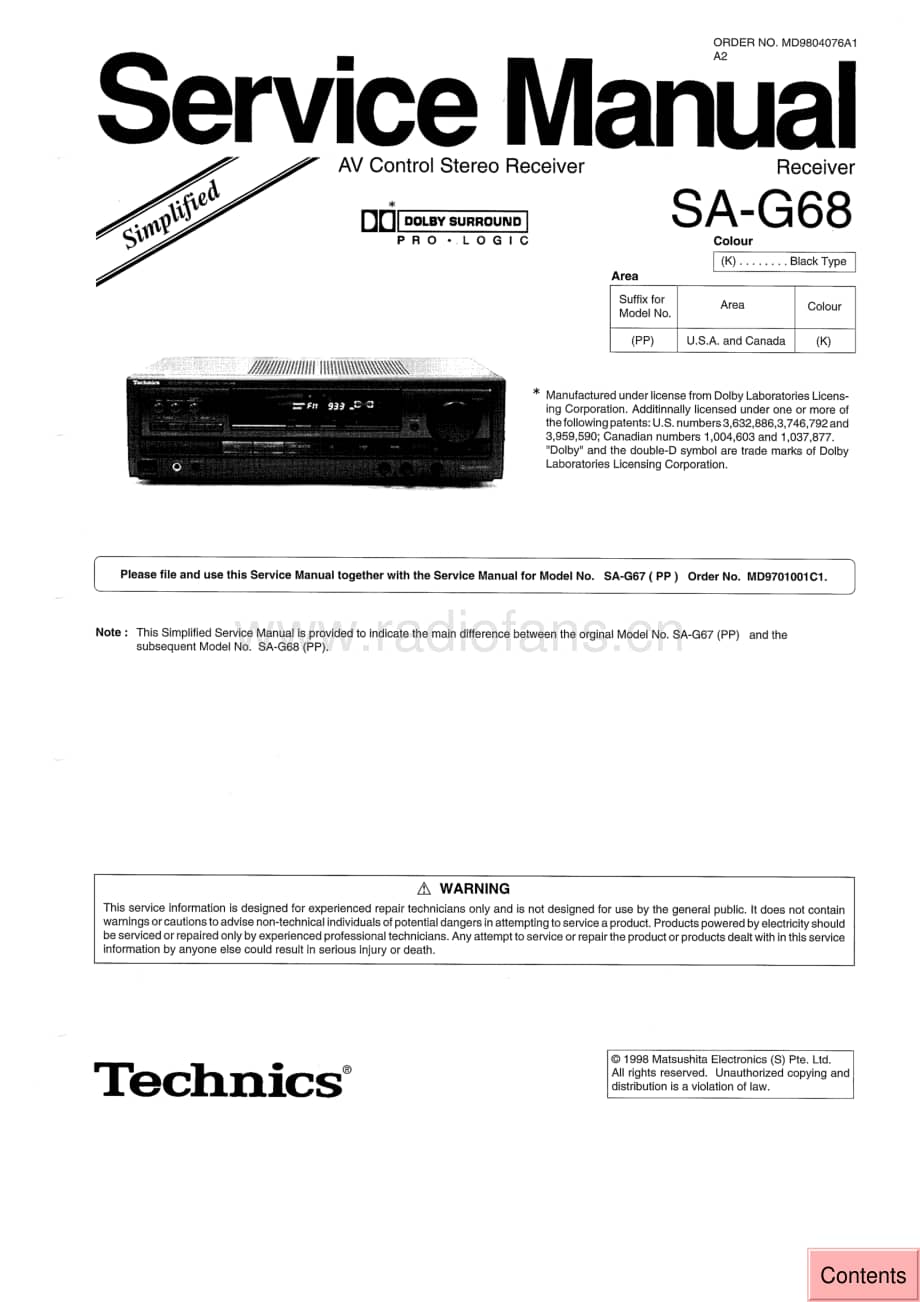 Technics-SAG-68-Service-Manual电路原理图.pdf_第1页