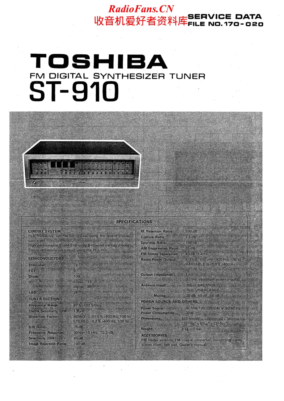 Toshiba-ST-910-Service-Manual电路原理图.pdf_第1页