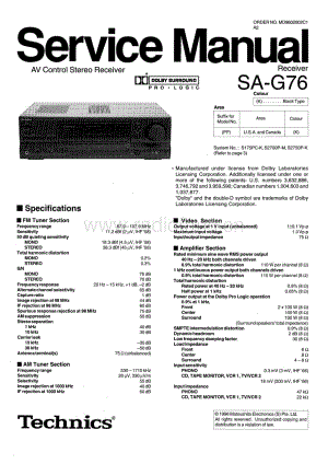 Technics-SAG-76-Service-Manual电路原理图.pdf