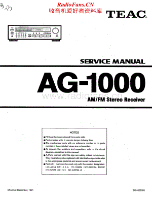 Teac-AG-1000-Service-Manual电路原理图.pdf