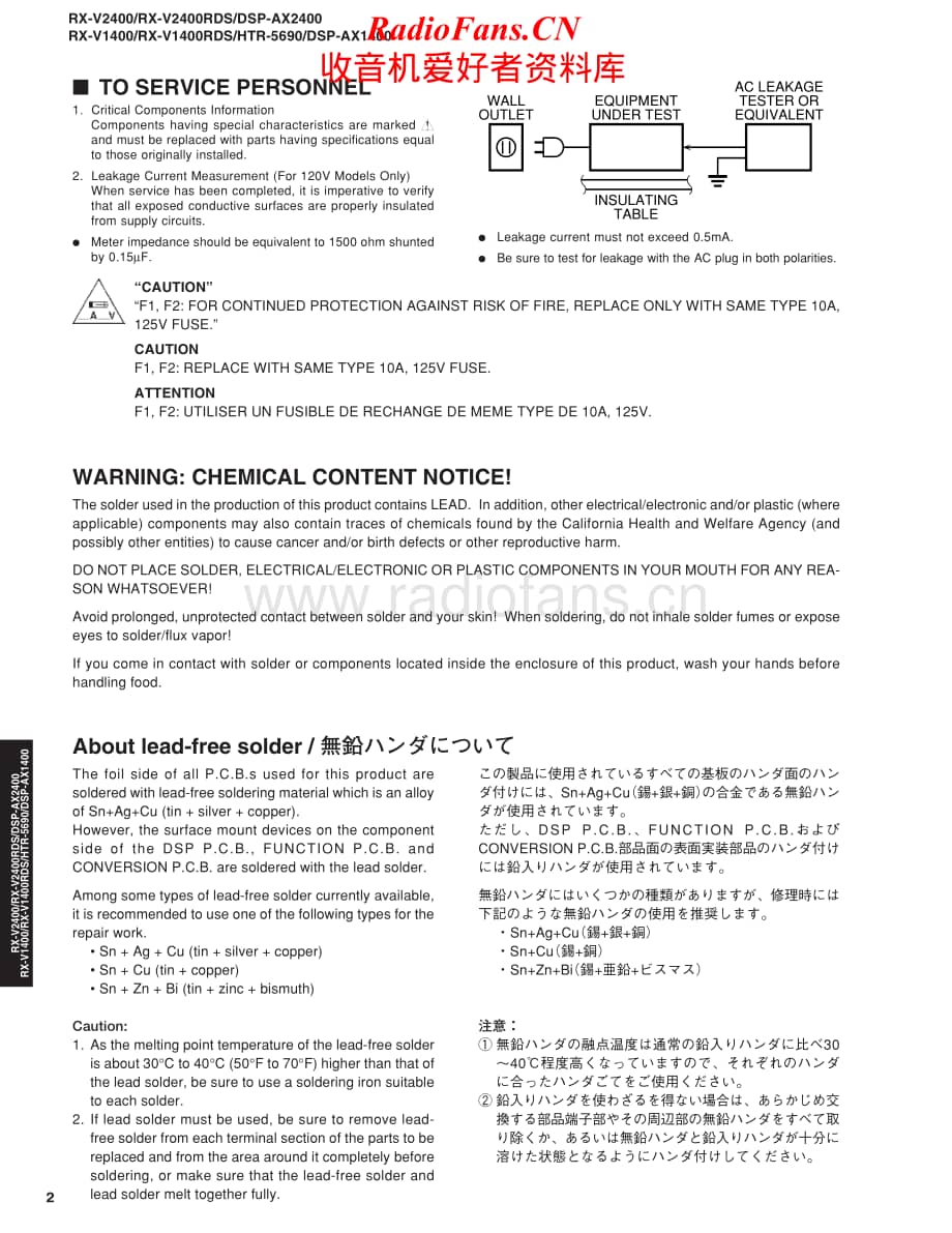 Yamaha-DSPAX-1400-Service-Manual电路原理图.pdf_第2页