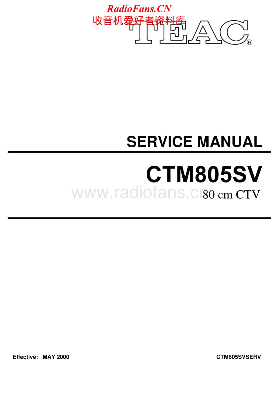 Teac-CT-M805-SV-Service-Manual电路原理图.pdf_第1页