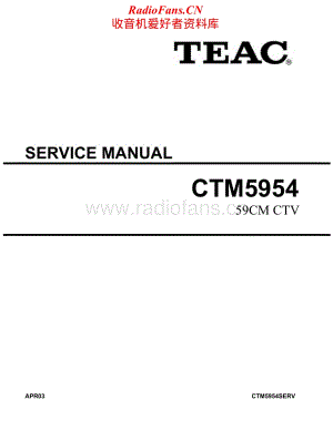 Teac-CT-M5954-Service-Manual电路原理图.pdf