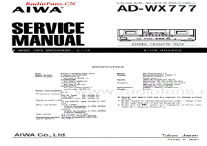 Aiwa-ADWX777-tape-sm维修电路图 手册.pdf