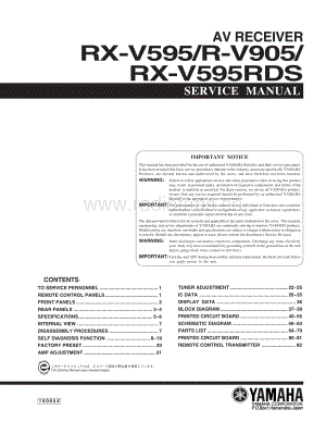 Yamaha-RXV-595-RDS-Service-Manual电路原理图.pdf