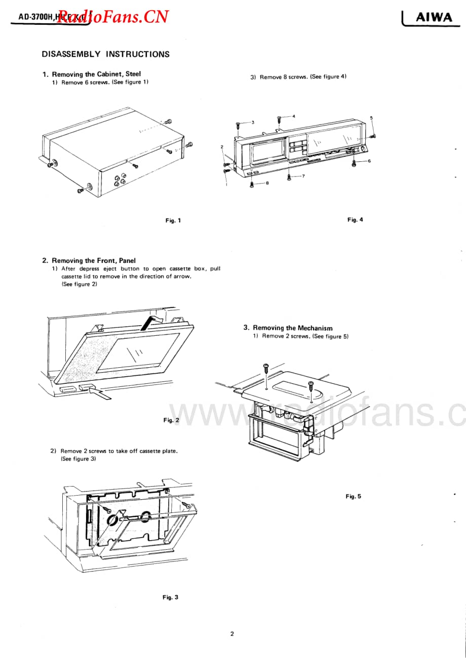 Aiwa-AD3700H-tape-sm维修电路图 手册.pdf_第2页