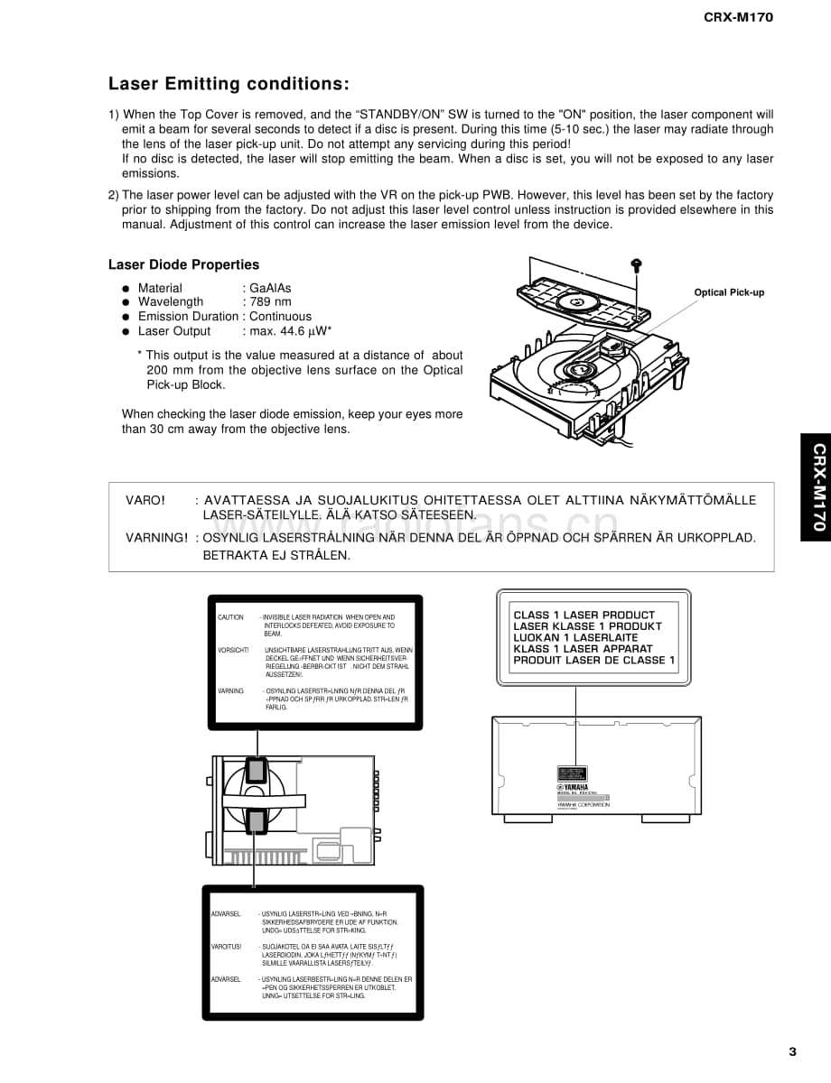 Yamaha-CRXM-170-Service-Manual电路原理图.pdf_第3页