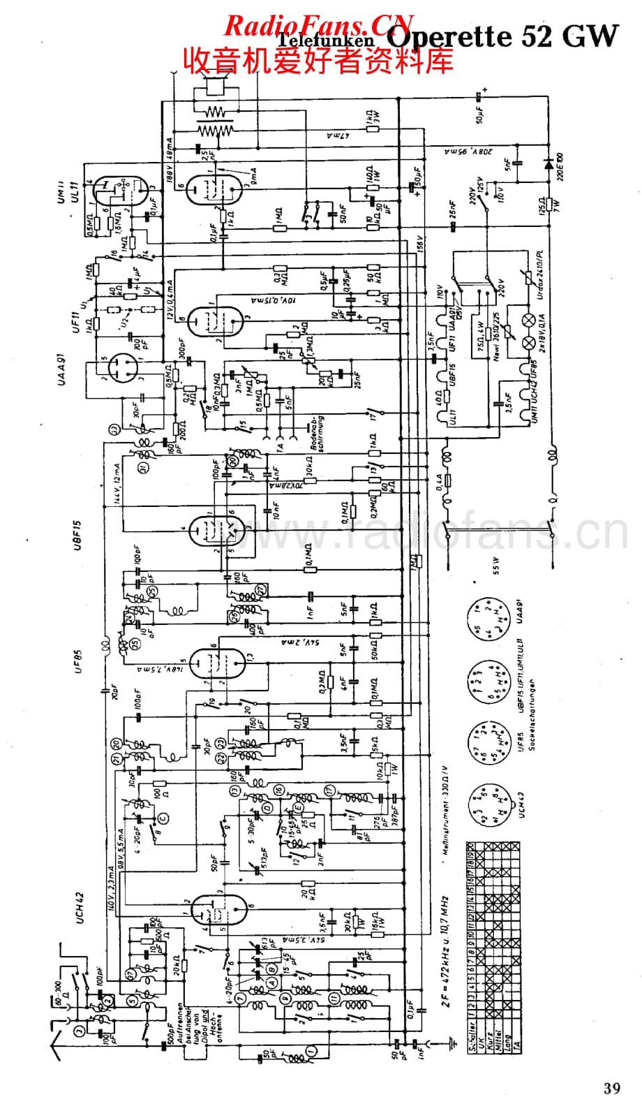 Telefunken-Operette-52-GW-Schematic电路原理图.pdf_第1页